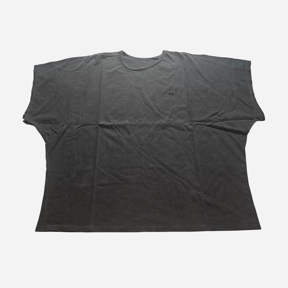 YEEZY Vultures Black Cotton Knit Logo Crew Neck Short Sleeve T-Shirt mens- Large